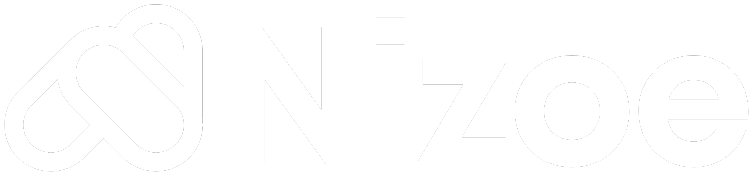 Nizoe Logo White